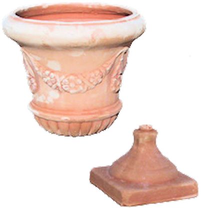 Articolo 31745 calice con festoni in terracotta - immagine 2