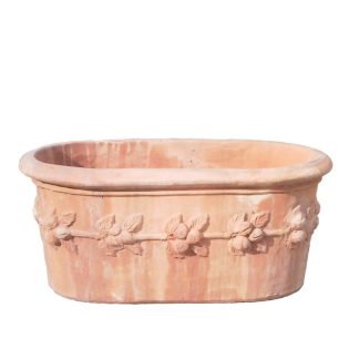 Articolo 35170 Vaso ovale frutta stretto in terracotta