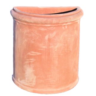 Articolo 491 vaso parete semicircolare Assisi liscio in terracotta