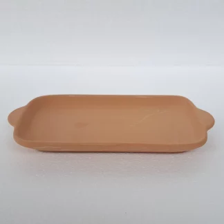Vassoio rettangolare semilavorato in terracotta
