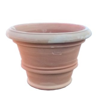 Articolo 101 vaso classico liscio con bordi in terracotta
