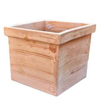 Articolo 82040 cubo vaso quadro liscio bordo quadro in terracotta