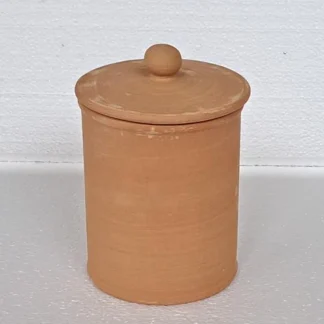 Barattolo cucina con coperchio semilavorato in terracotta articolo 0g1