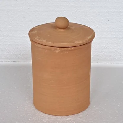 Barattolo cucina con coperchio semilavorato in terracotta articolo 0g1