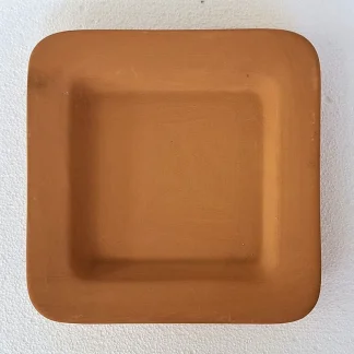 Piatto o vassoio quadro semilavorato in terracotta articolo 088